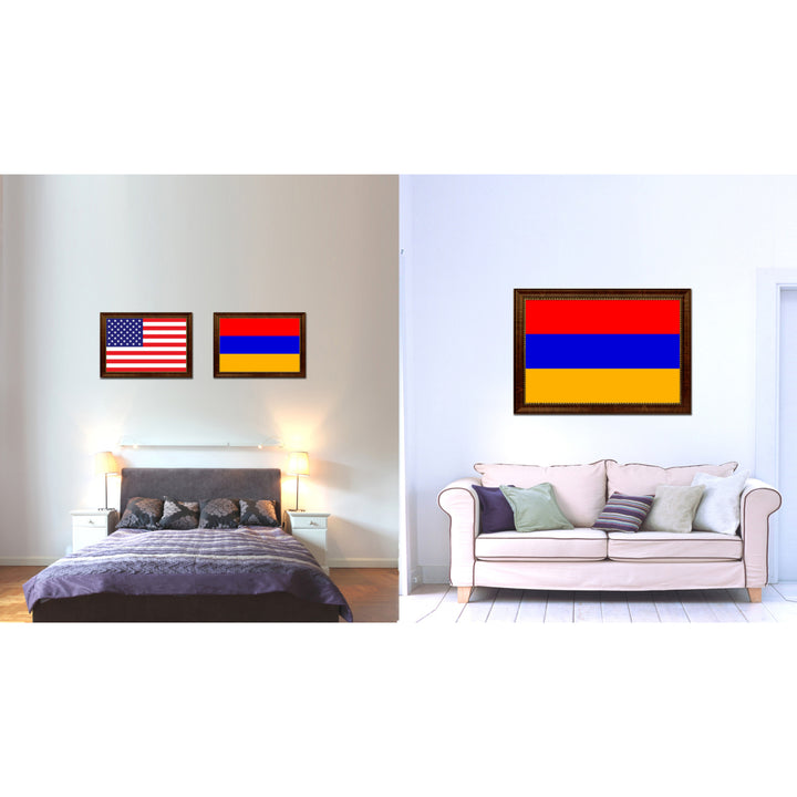 Armenia Country Flag Canvas Print with Picture Frame  Gifts Wall Image 2