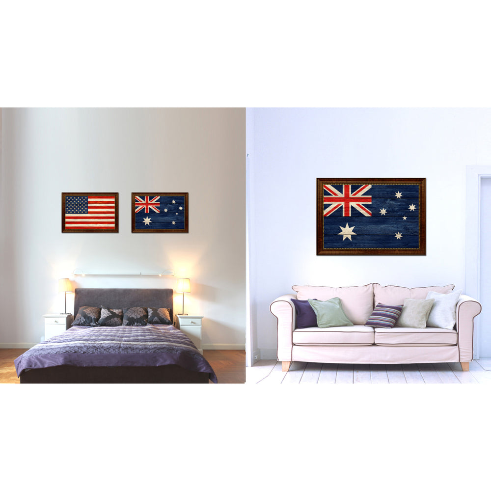 Australia Country Flag Texture Canvas Print with Custom Frame  Gift Ideas Wall Decoration Image 2