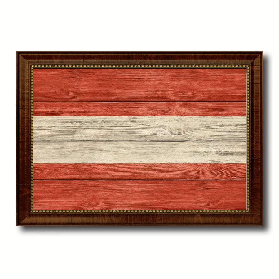 Austria Country Flag Texture Canvas Print with Custom Frame  Gift Ideas Wall Decoration Image 1