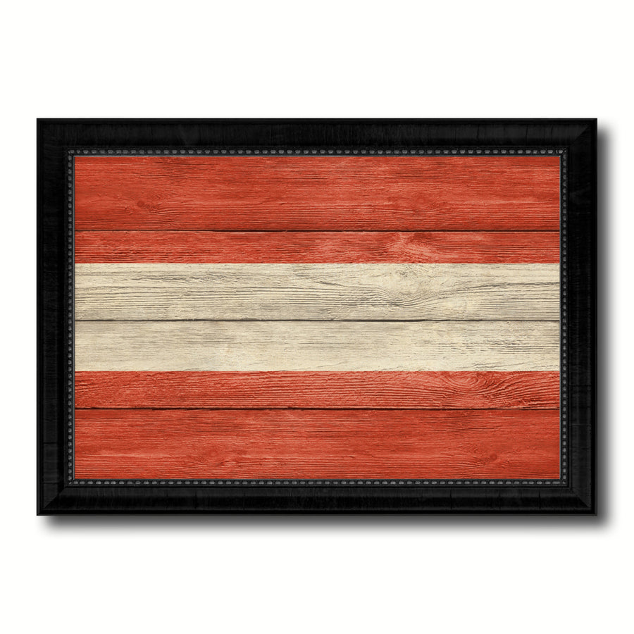 Austria Country Flag Texture Canvas Print with Picture Frame  Wall Art Gift Ideas Image 1