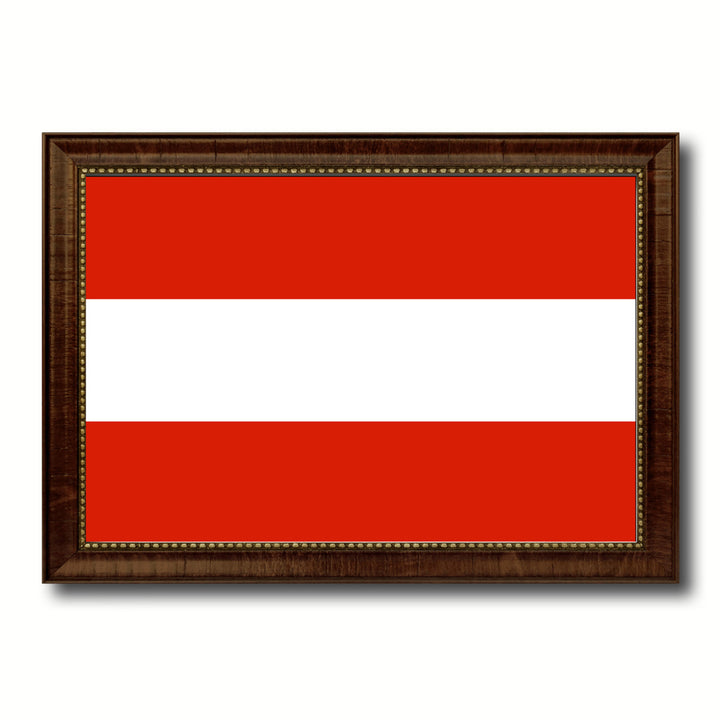 Austria Country Flag Canvas Print with Picture Frame  Gifts Wall Image 1