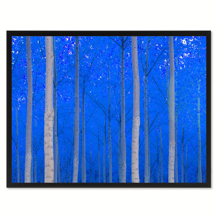 Autumn Tree Blue Landscape Photo Canvas Print Pictures Frames  Wall Art Gifts Image 1
