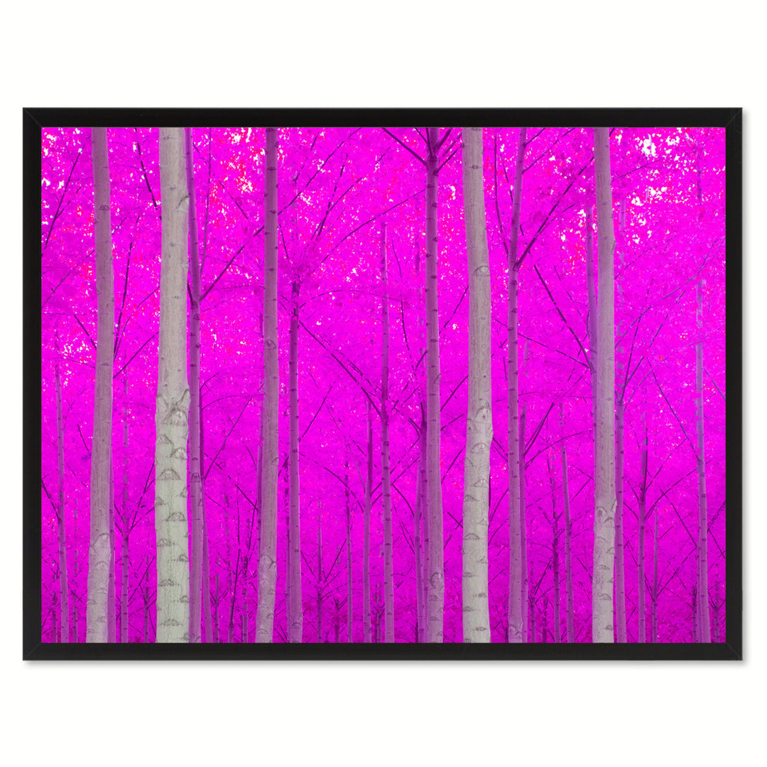 Autumn Tree Pink Landscape Photo Canvas Print Pictures Frames  Wall Art Gifts Image 1