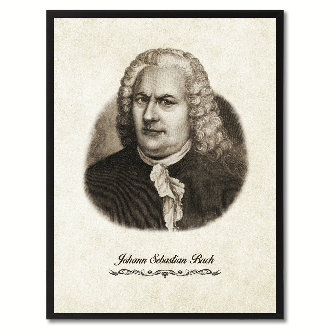 Bach Musician Canvas Print Pictures Frames Music  Wall Art Gifts Image 1