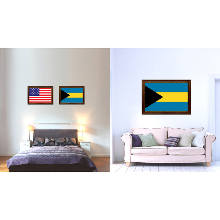 Bahama Country Flag Canvas Print with Picture Frame  Gifts Wall Image 2