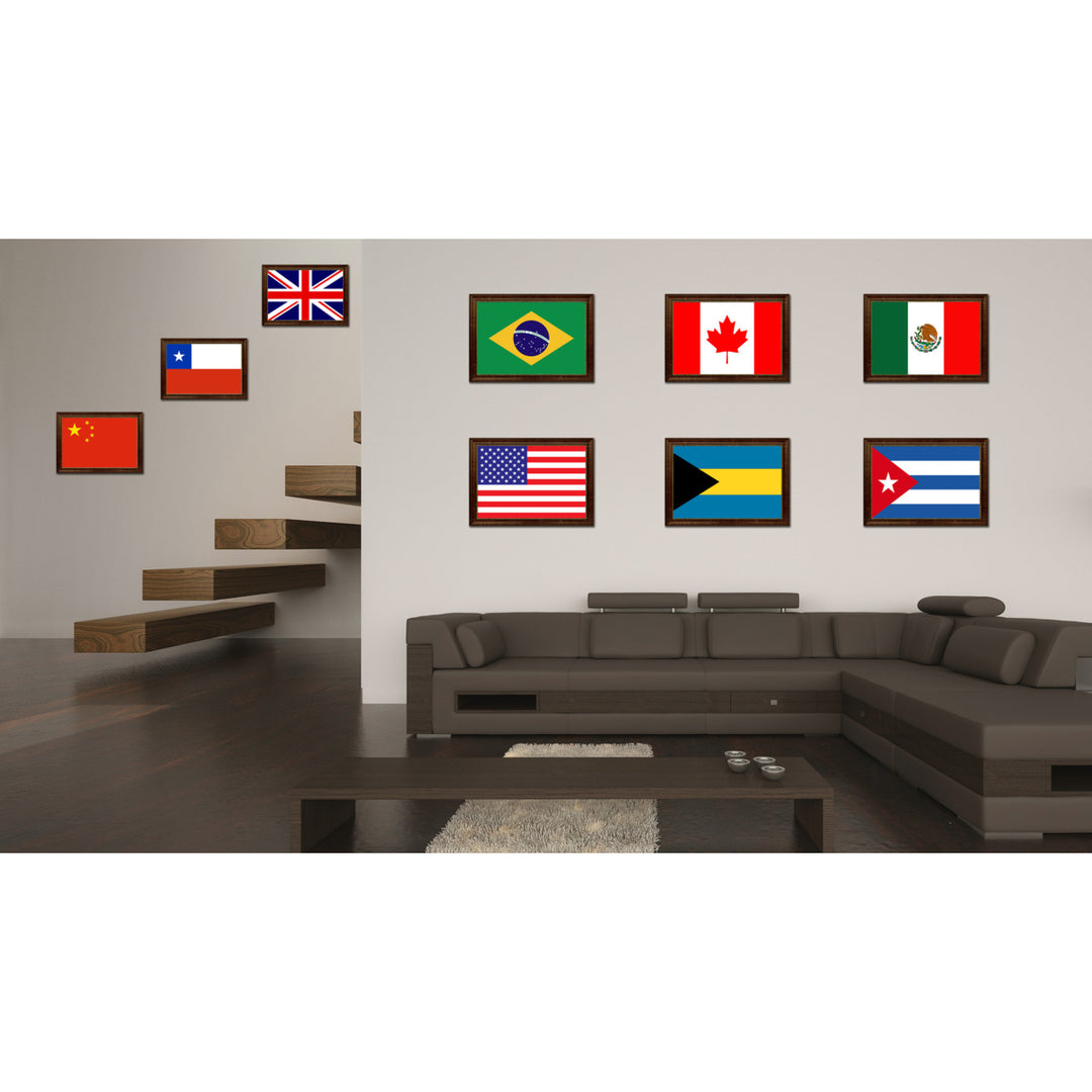 Bahama Country Flag Canvas Print with Picture Frame  Gifts Wall Image 3