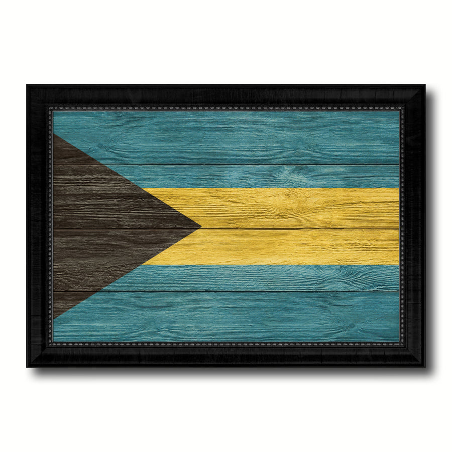 Bahama Country Flag Texture Canvas Print with Picture Frame  Wall Art Gift Ideas Image 1