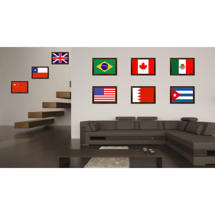 Bahrain Country Flag Canvas Print with Picture Frame  Gifts Wall Image 3