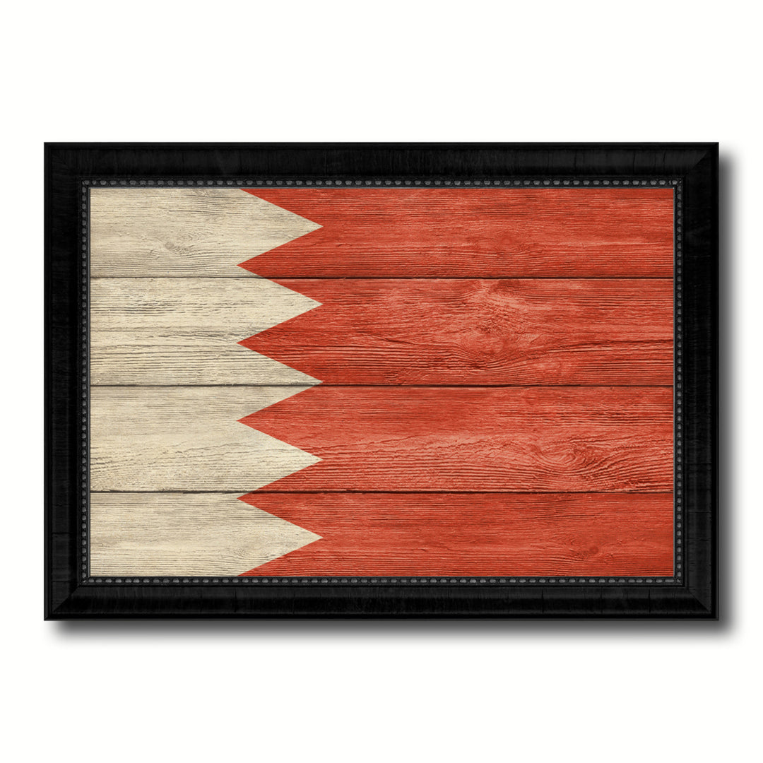 Bahrain Country Flag Texture Canvas Print with Picture Frame  Wall Art Gift Ideas Image 1