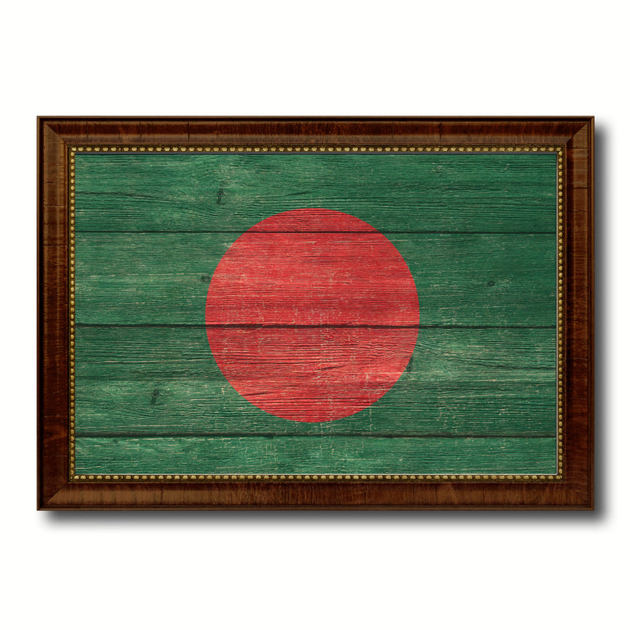 Bangladesh Country Flag Texture Canvas Print with Custom Frame  Gift Ideas Wall Decoration Image 1