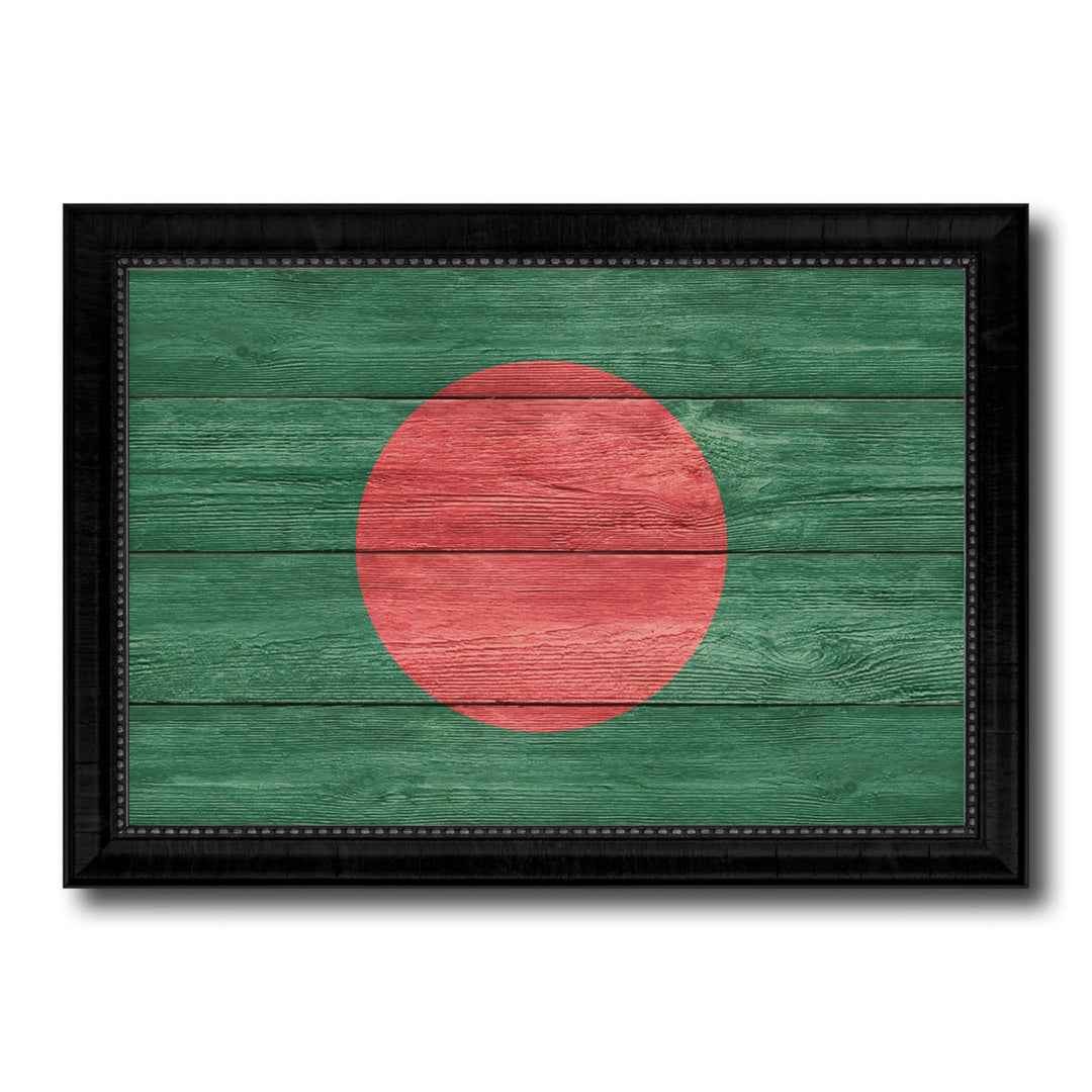 Bangladesh Country Flag Texture Canvas Print with Picture Frame  Wall Art Gift Ideas Image 1