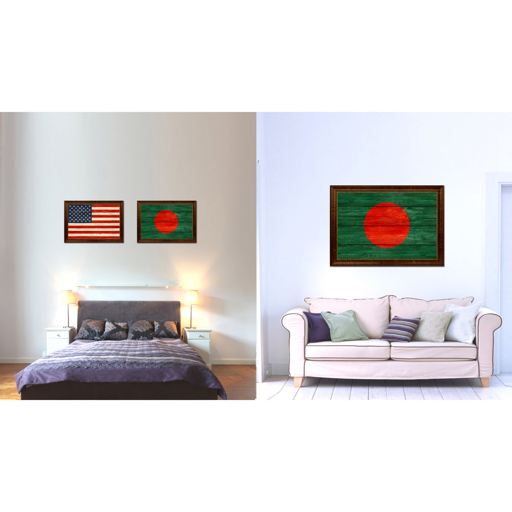 Bangladesh Country Flag Texture Canvas Print with Custom Frame  Gift Ideas Wall Decoration Image 2