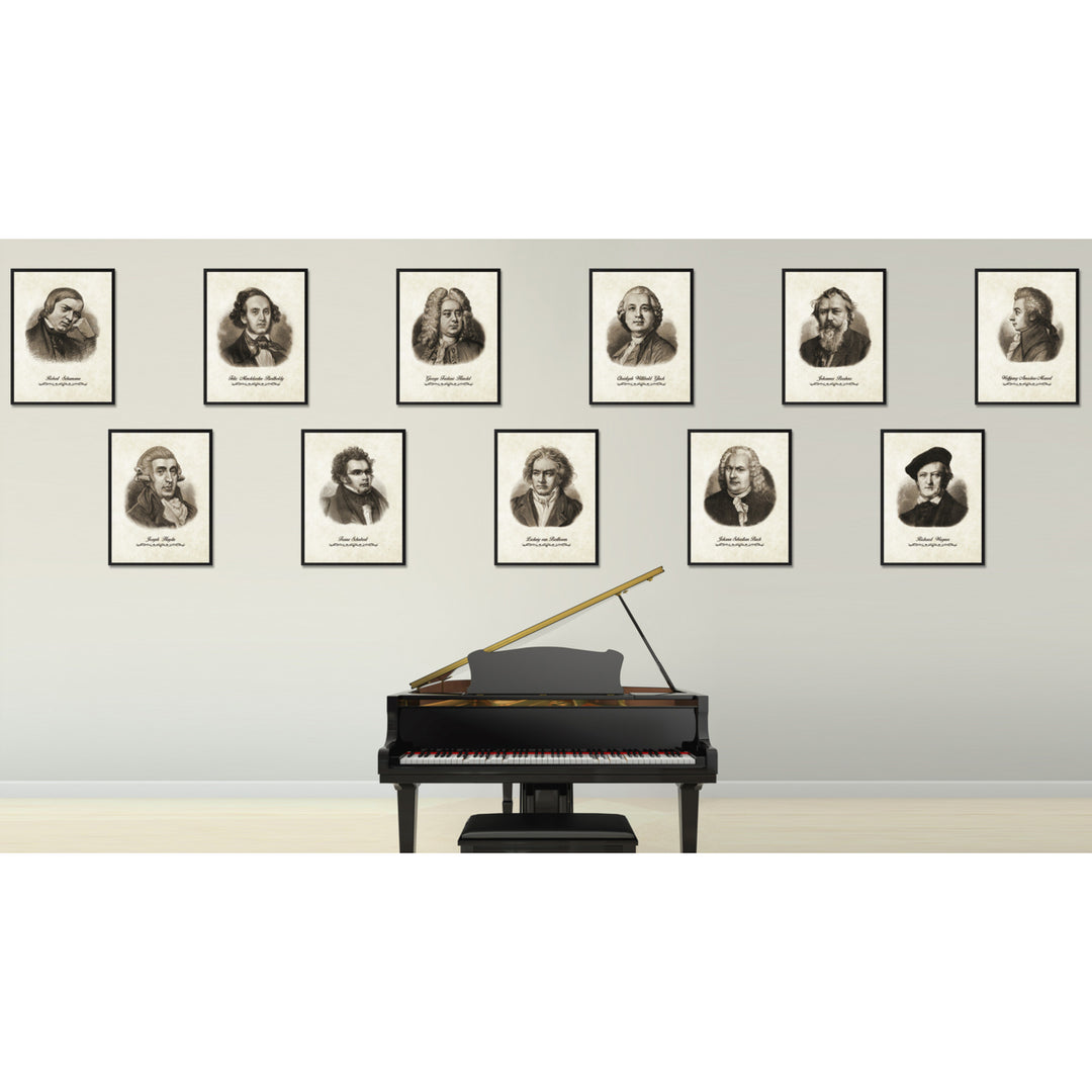 Beethoven Musician Canvas Print Pictures Frames Music  Wall Art Gifts Image 3