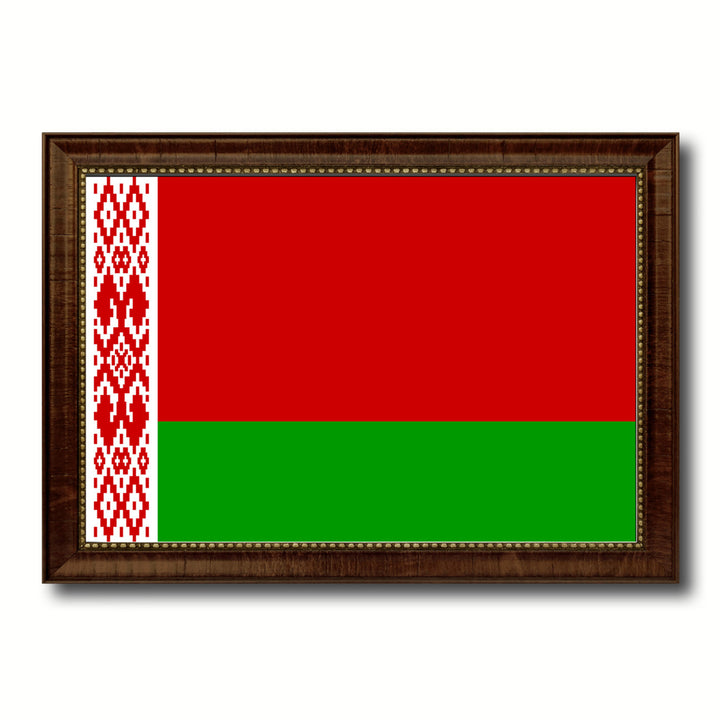 Belarus Country Flag Canvas Print with Picture Frame  Gifts Wall Image 1