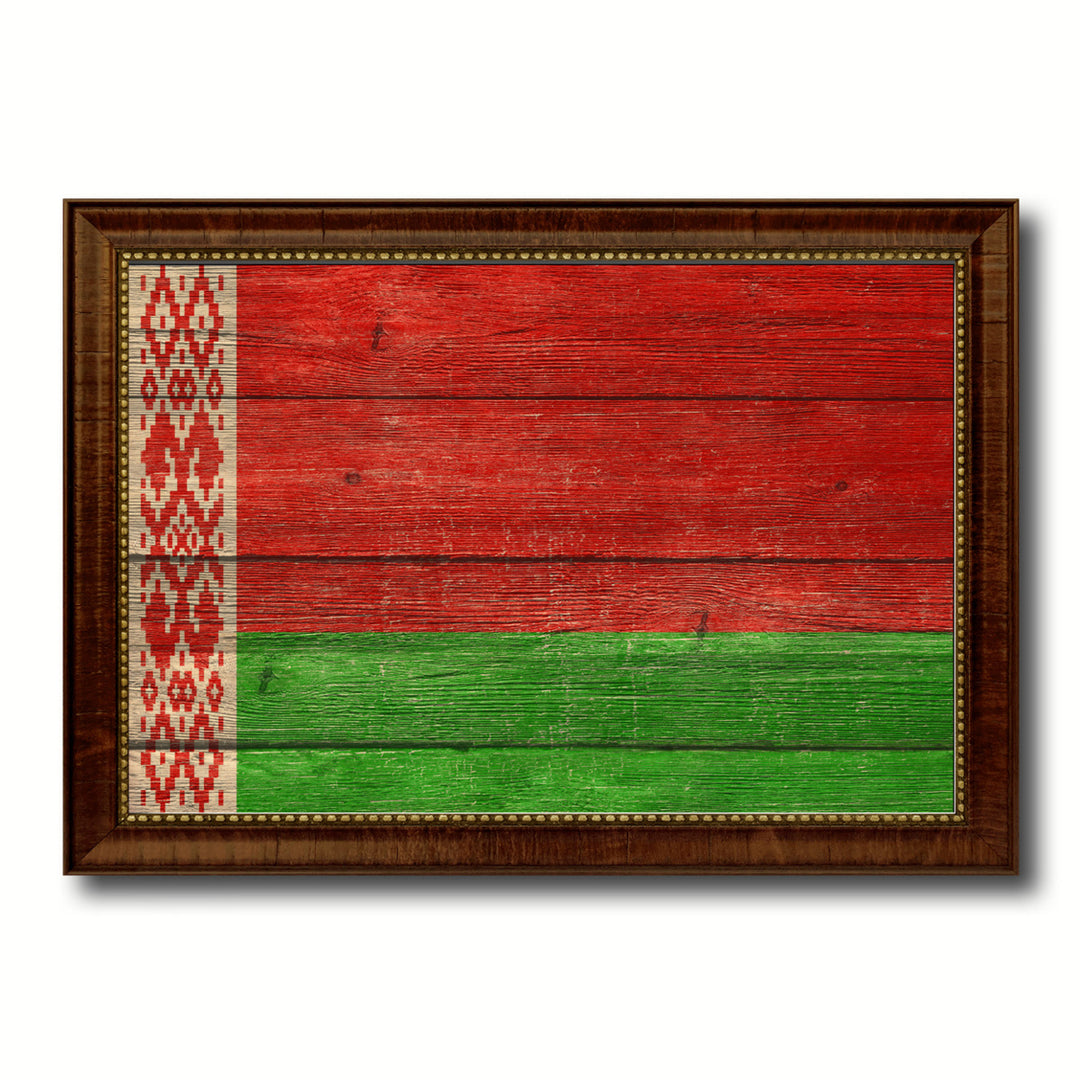 Belarus Country Flag Texture Canvas Print with Custom Frame  Gift Ideas Wall Decoration Image 1