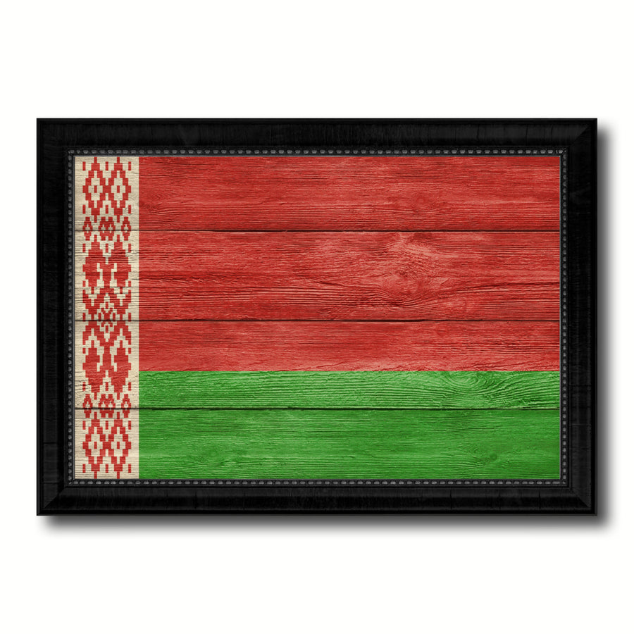 Belarus Country Flag Texture Canvas Print with Picture Frame  Wall Art Gift Ideas Image 1