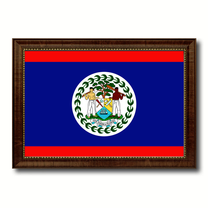 Belize Country Flag Canvas Print with Picture Frame  Gifts Wall Image 1