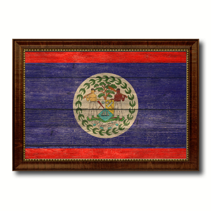 Belize Country Flag Texture Canvas Print with Custom Frame  Gift Ideas Wall Decoration Image 1