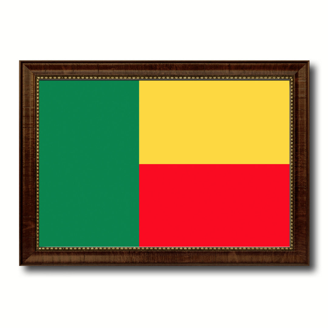 Benin Country Flag Canvas Print with Picture Frame  Gifts Wall Image 1