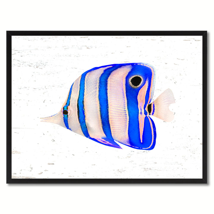 Blue Tropical Fish Painting Reproduction Gifts  Wall Art Canvas Prints Picture Frames Image 1