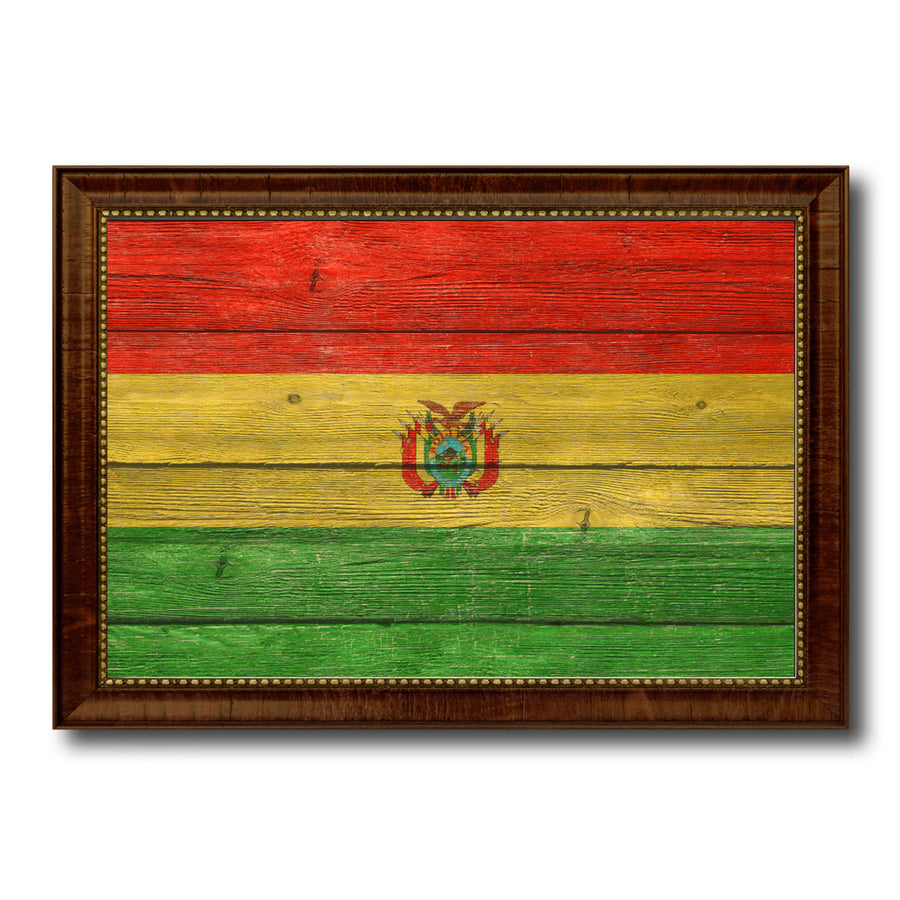 Bolivia Country Flag Texture Canvas Print with Custom Frame  Gift Ideas Wall Decoration Image 1