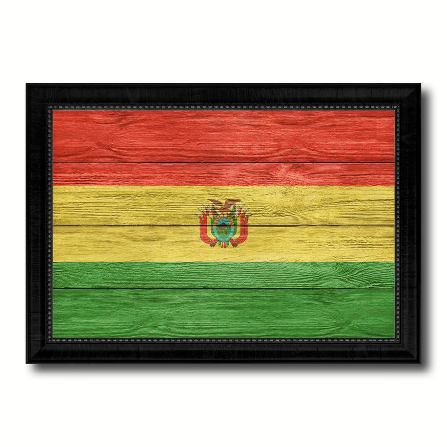 Bolivia Country Flag Texture Canvas Print with Picture Frame  Wall Art Gift Ideas Image 1