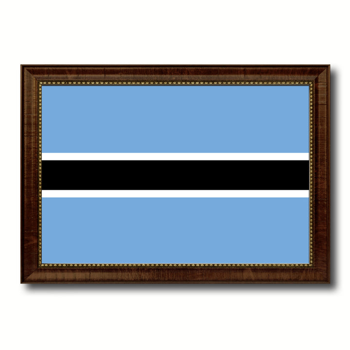 Botswana Country Flag Canvas Print with Picture Frame  Gifts Wall Image 1