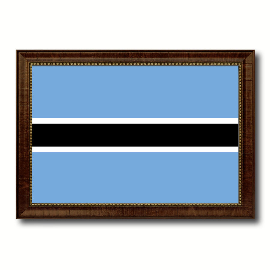 Botswana Country Flag Canvas Print with Picture Frame  Gifts Wall Image 1