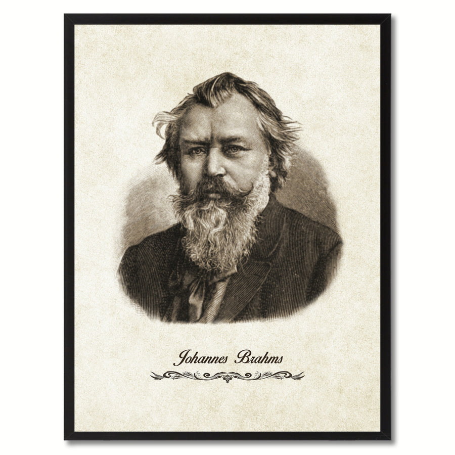 Brahms Musician Canvas Print Pictures Frames Music  Wall Art Gifts Image 1
