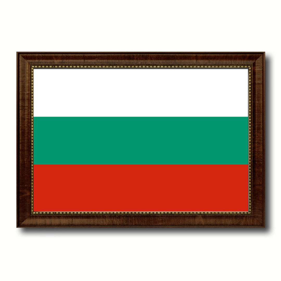 Bulgaria Country Flag Canvas Print with Picture Frame  Gifts Wall Image 1