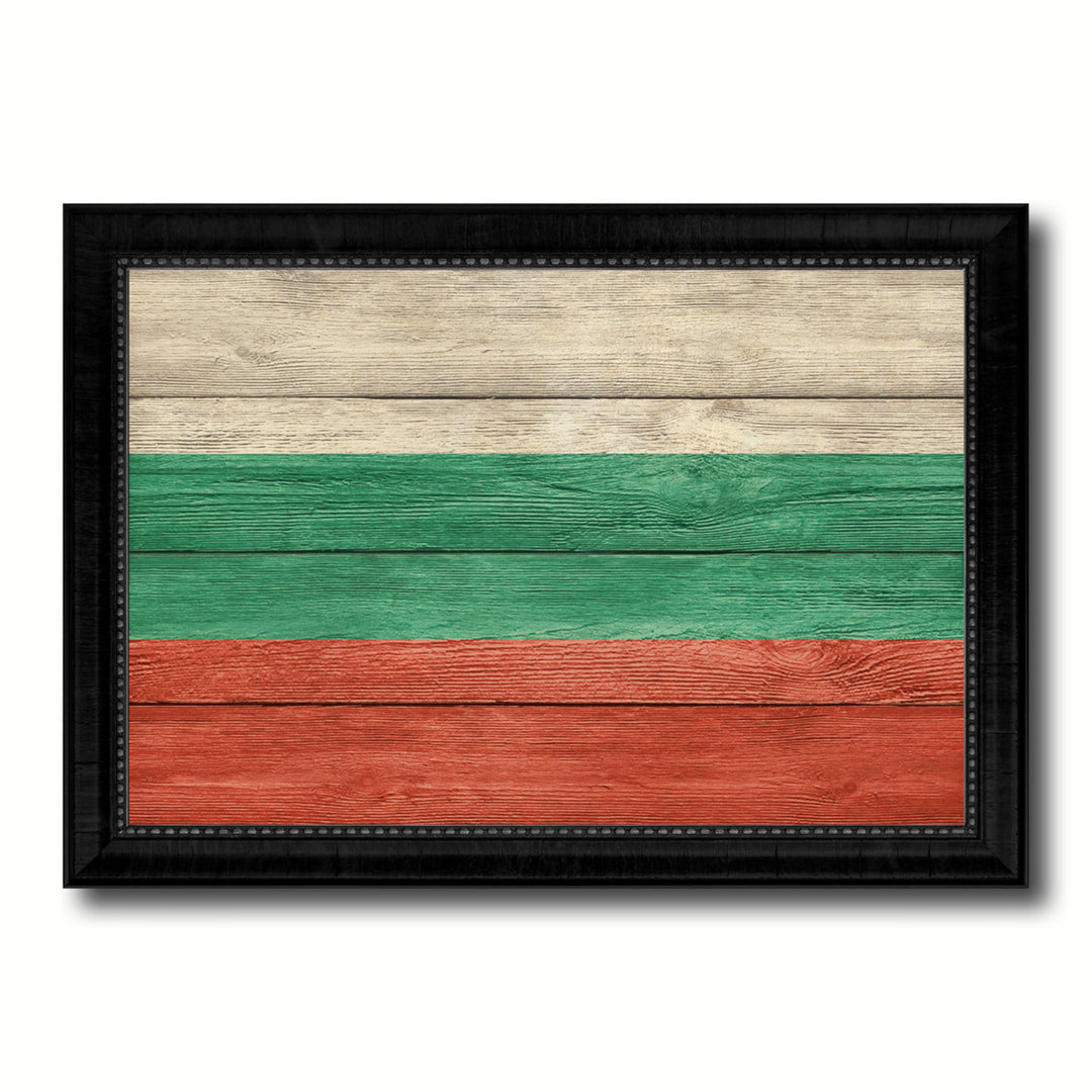 Bulgaria Country Flag Texture Canvas Print with Picture Frame  Wall Art Gift Ideas Image 1