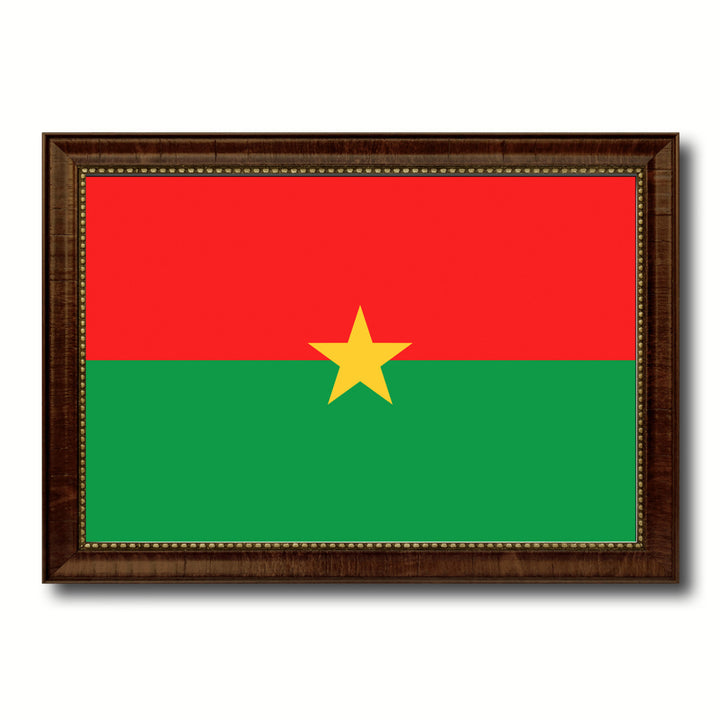 Burkina Faso Country Flag Canvas Print with Picture Frame  Gifts Wall Image 1