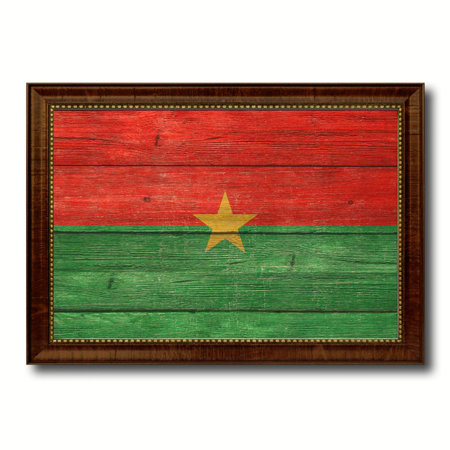 Burkina Faso Country Flag Texture Canvas Print with Custom Frame  Gift Ideas Wall Decoration Image 1
