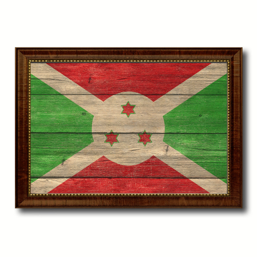 Burundi Country Flag Texture Canvas Print with Custom Frame  Gift Ideas Wall Decoration Image 1