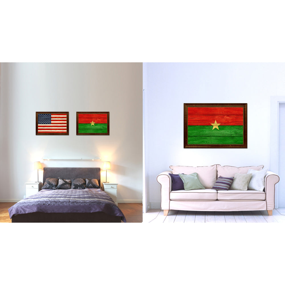 Burkina Faso Country Flag Texture Canvas Print with Custom Frame  Gift Ideas Wall Decoration Image 2