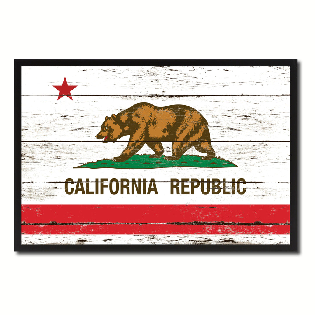 California Flag Canvas Print with Picture Frame Gift Ideas  Wall Art Decoration Image 1