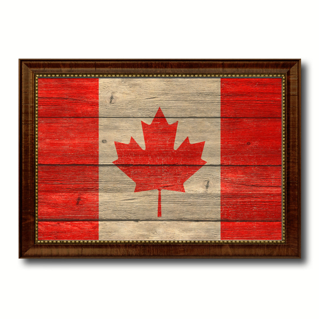 Canada Country Flag Texture Canvas Print with Custom Frame  Gift Ideas Wall Decoration Image 1