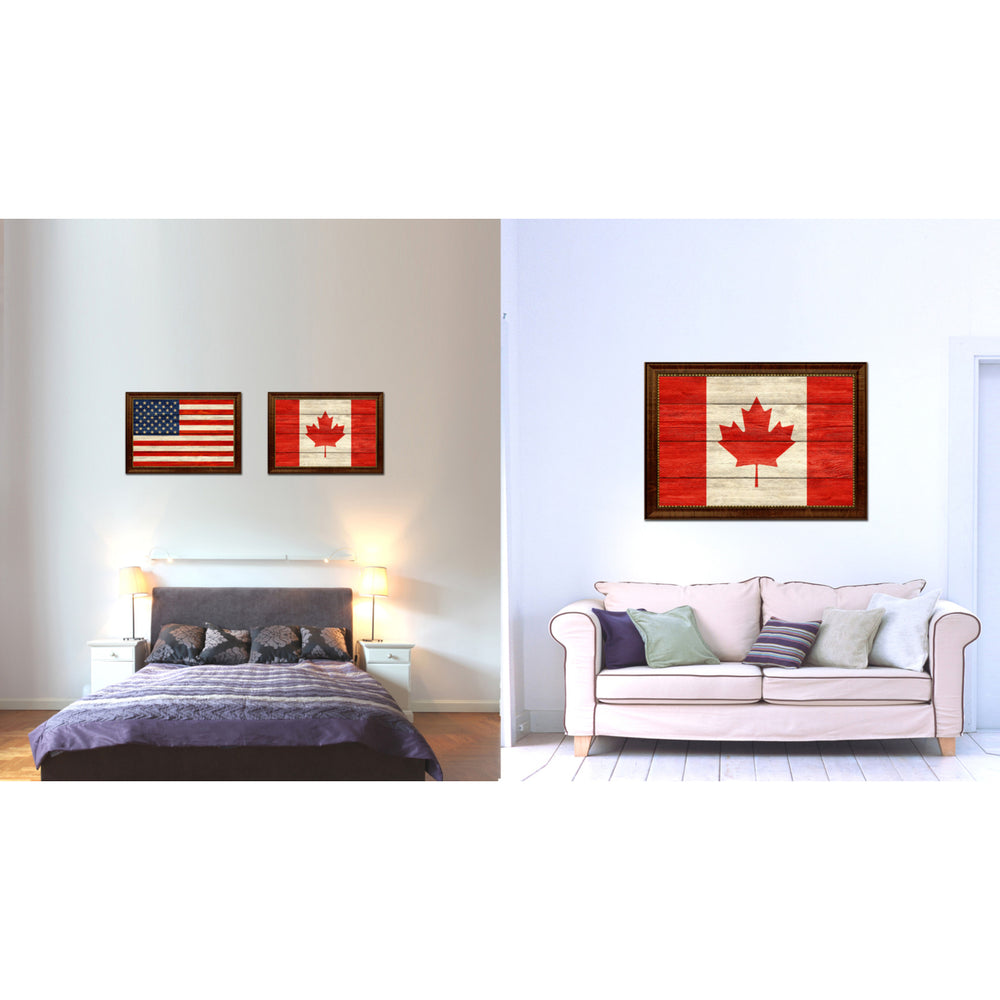 Canada Country Flag Texture Canvas Print with Custom Frame  Gift Ideas Wall Decoration Image 2