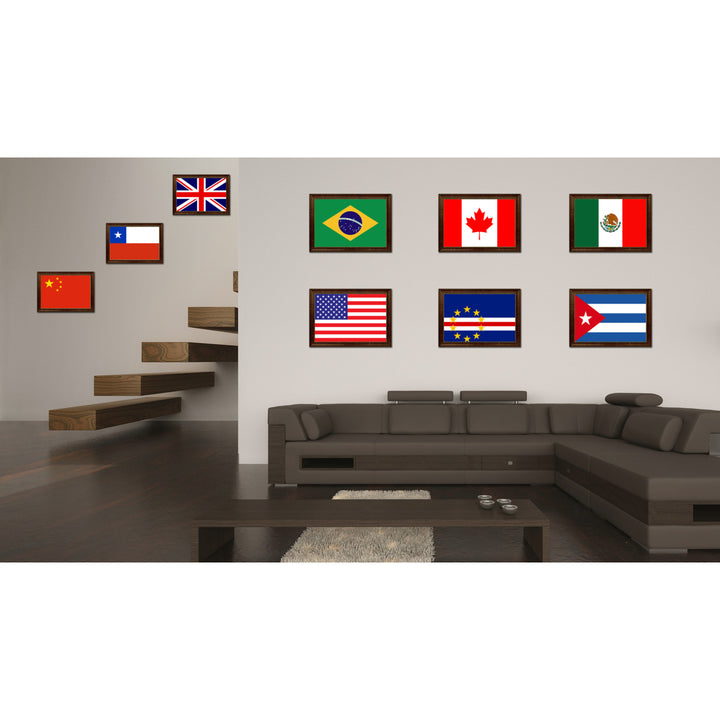 Cape Verde Country Flag Canvas Print with Picture Frame  Gifts Wall Image 3