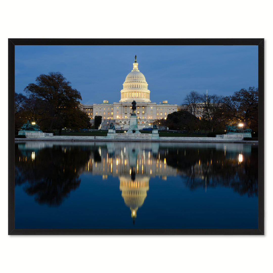 Capital Washington DC Landscape Photo Canvas Print Pictures Frames  Wall Art Gifts Image 1