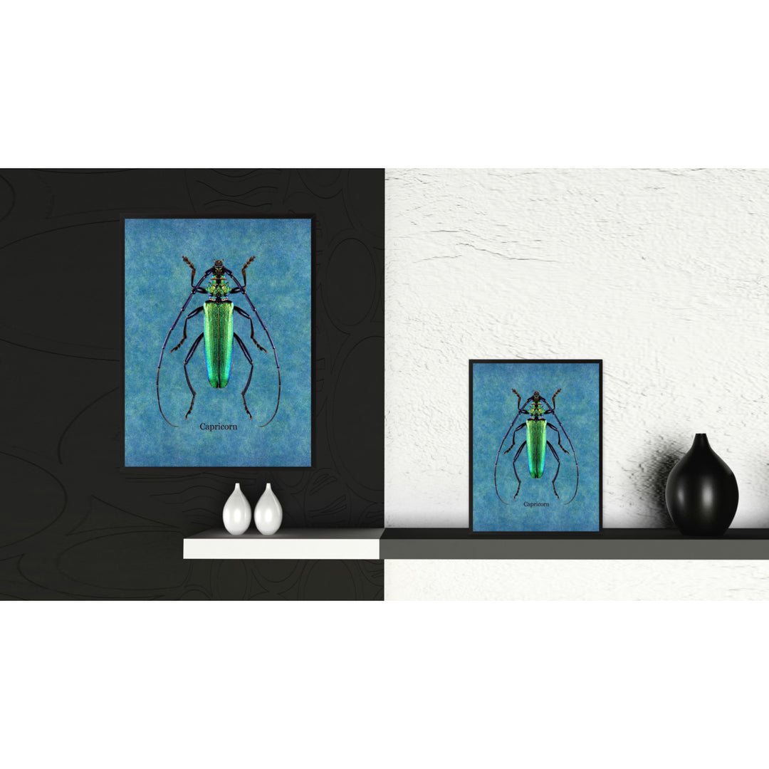 Capricorn Blue Canvas Print with Picture Frames  Wall Art Gifts Image 2