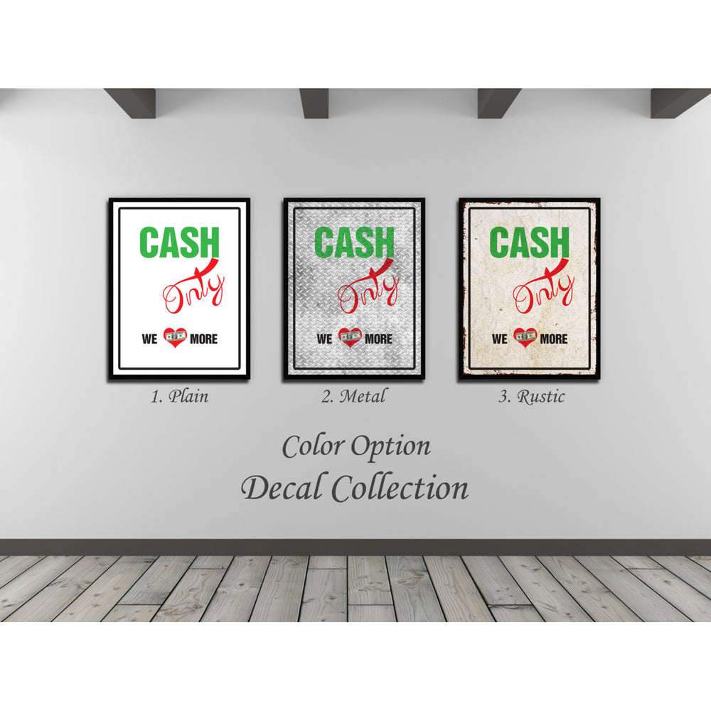 Cash Only Business Sign Gift Ideas Wall Art  Gift Ideas Canvas Pint Image 2