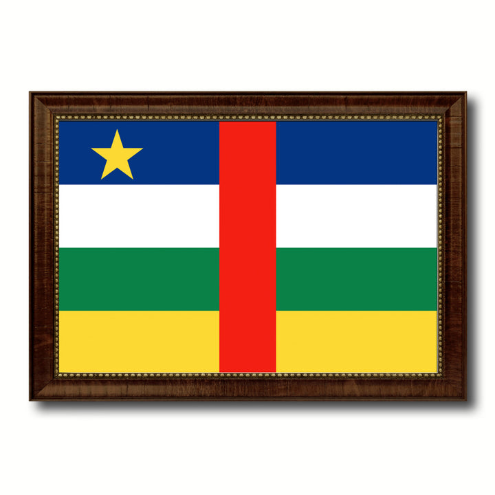 Central African Republic Country Flag Canvas Print with Picture Frame  Gifts Wall Image 1