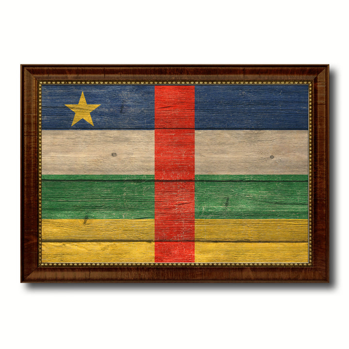 Central African Republic Country Flag Texture Canvas Print with Custom Frame  Gift Ideas Wall Decoration Image 1