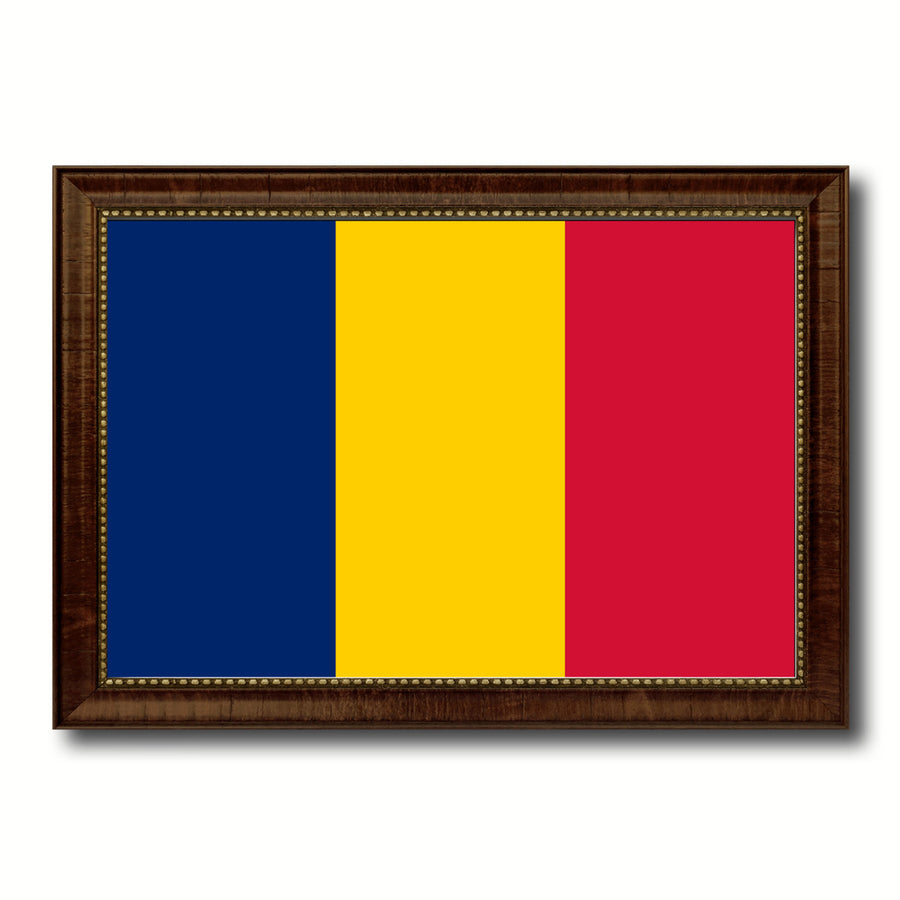 Chad Country Flag Canvas Print with Picture Frame  Gifts Wall Image 1