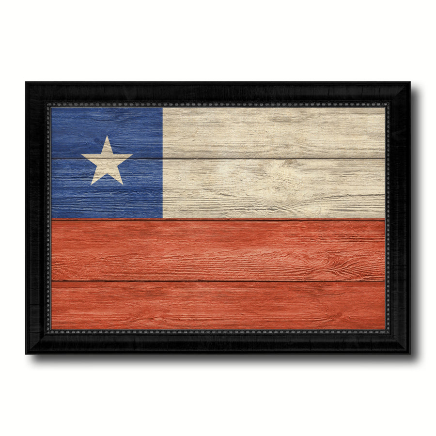 Chile Country Flag Texture Canvas Print with Picture Frame  Wall Art Gift Ideas Image 1