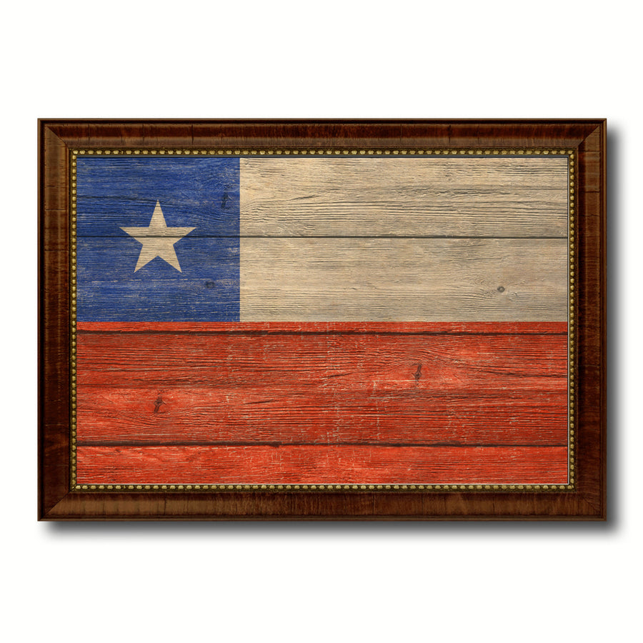 Chile Country Flag Texture Canvas Print with Custom Frame  Gift Ideas Wall Decoration Image 1