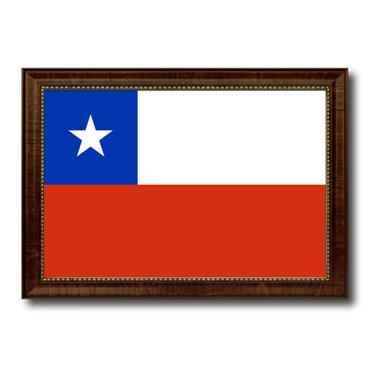 Chile Country Flag Canvas Print with Picture Frame  Gifts Wall Image 1