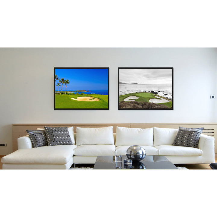 Coastal Golf Course Photo Canvas Print Pictures Frames  Wall Art Gifts Image 2