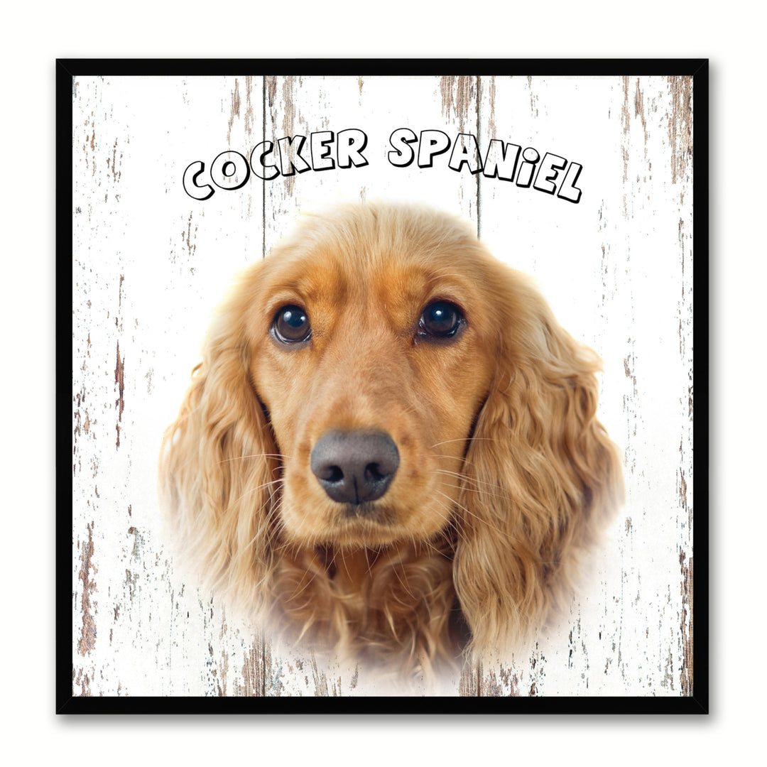 Cocker Spaniel Dog Canvas Print with Picture Frame Gift  Wall Art Decoration Image 1